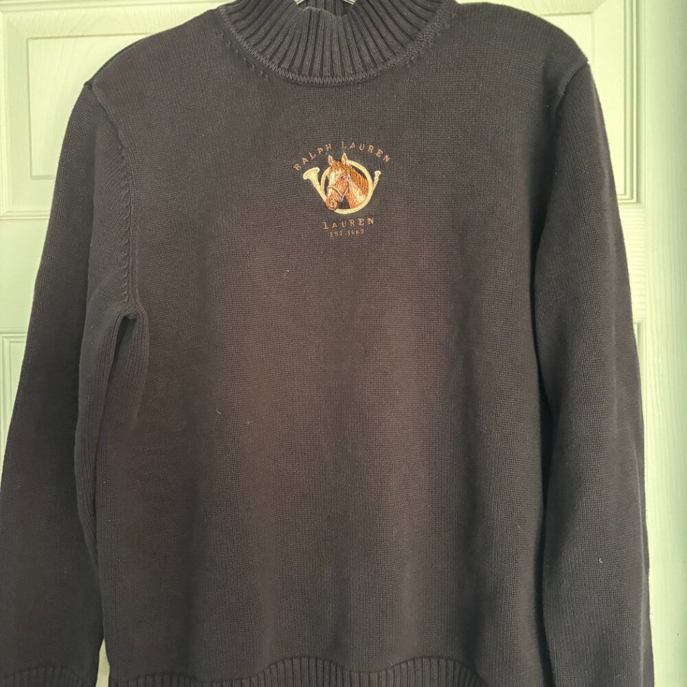 Vintage Ralph Lauren Crest Turtleneck Sweater